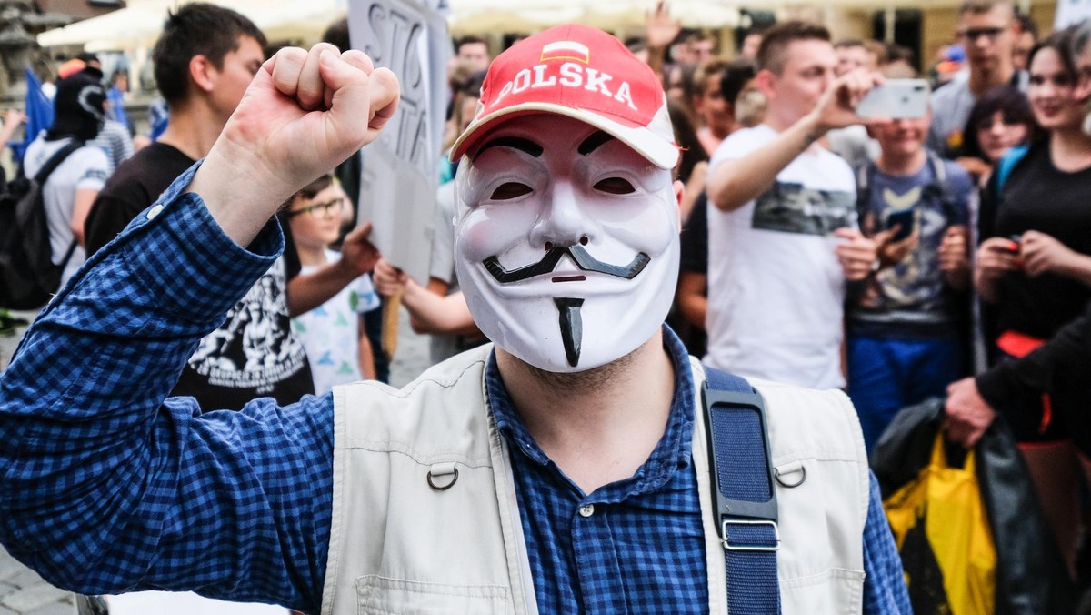 Protest przeciw ACTA 2 w Poznaniu