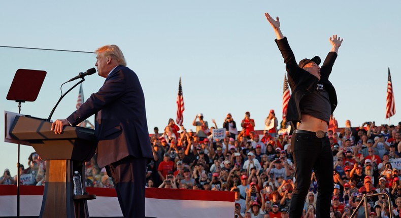 Elon Musk spoke at Trump's rally at Butler, Pennsylvania, the site of an assassination attempt in July.Anna Moneymaker/Getty Images