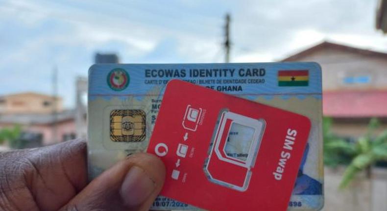 A Ghana card is required for the SIM registration
