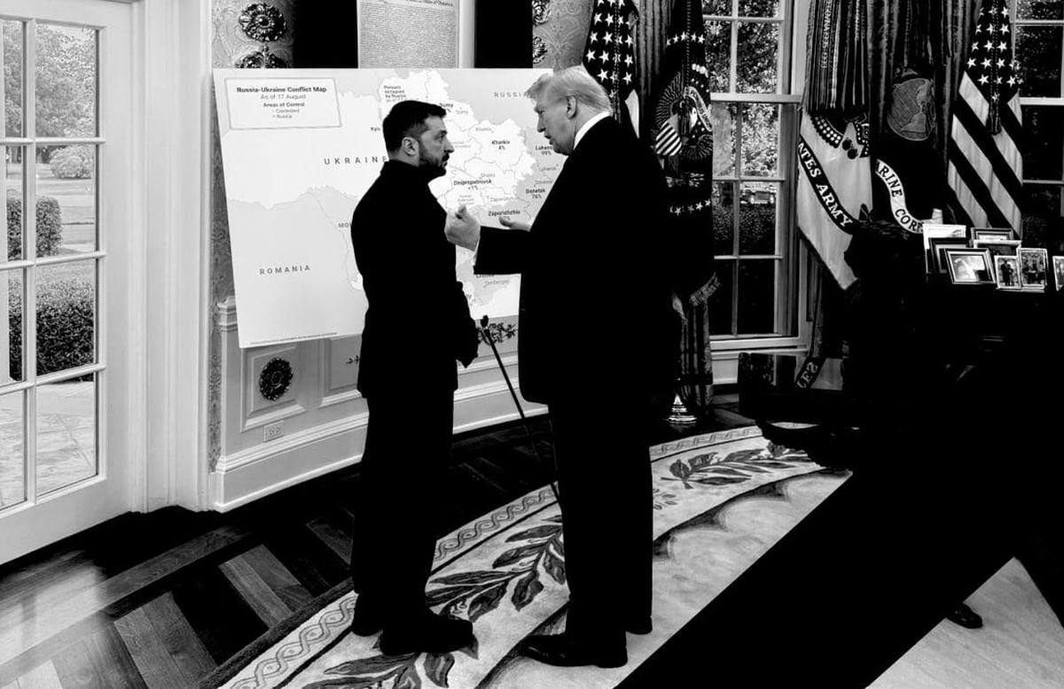 Wołodymyr Zełenski i Donald Trump, sierpień 2025 r.