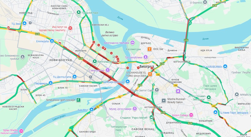 Gužva u Beogradu 9 septembra