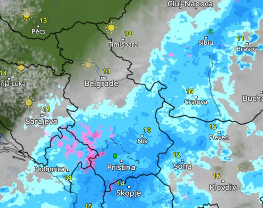 Kako se promena vremena kreće u Srbiji 16. maja u 11 sati
