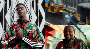 Bukayo Saka and Kanu model Lagos-themed Arsenal away jersey for the 2024/25 season