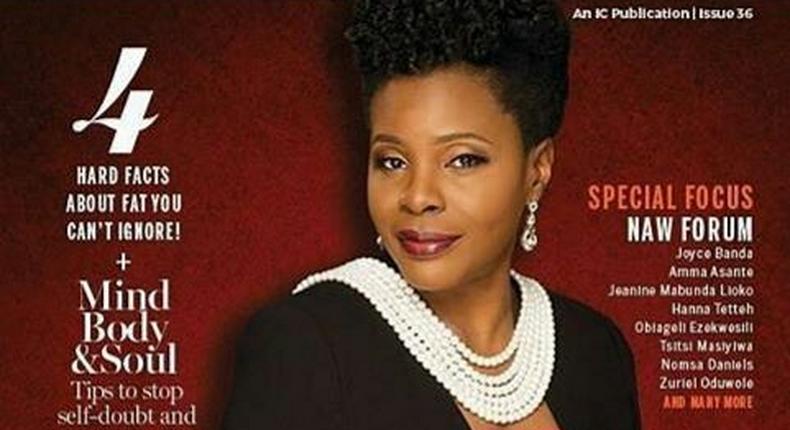 Jumoke Adenowo on cover of New African Woman magazine cover