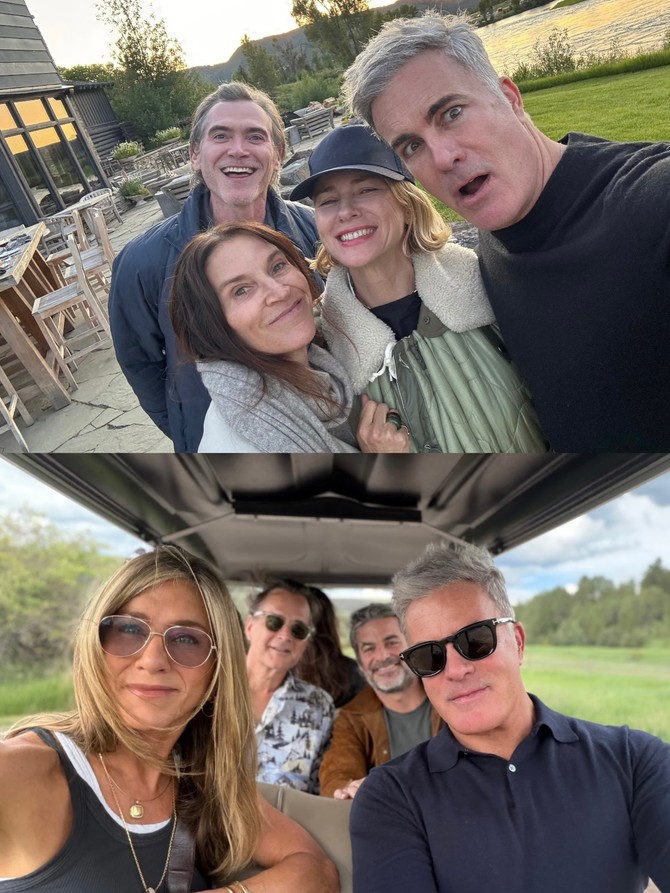 Dženifer Aniston i Džim Kertis sa prijateljima