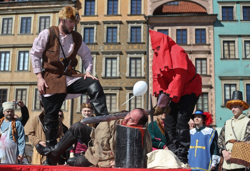 Polityk Twojego Ruchu "poddany egzekucji". Marsz Ateistów w Warszawie. GALERIA