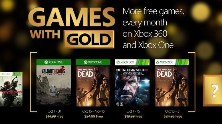 Októbrová ponuka Games with Gold pre Xbox One