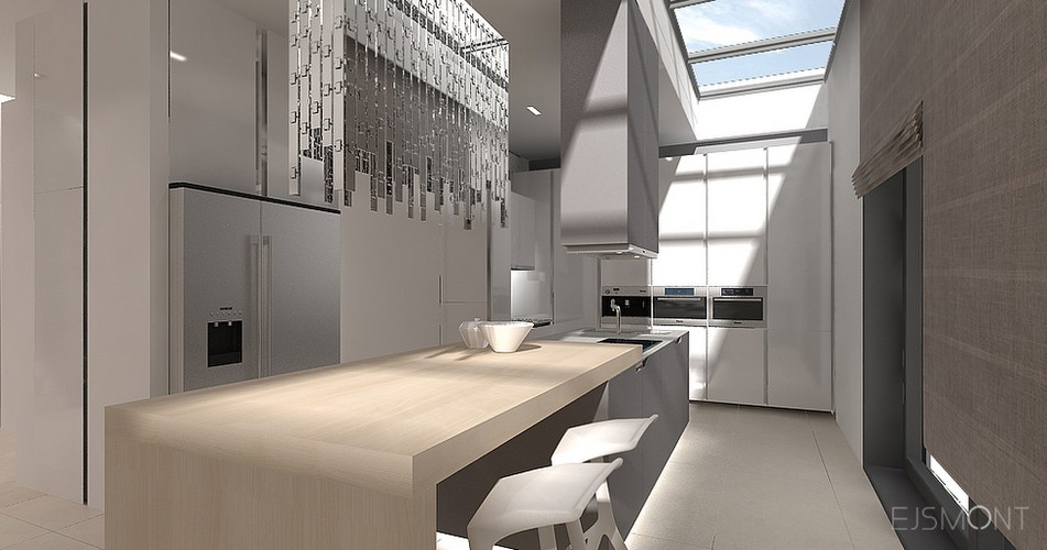 Rezydencja, ciepła kolorystyka - projekt Ejsmont