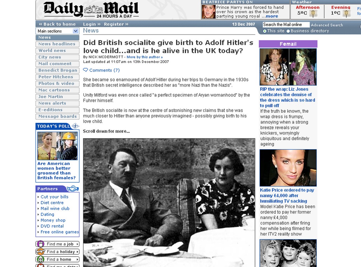 Według angielskiej prasy Hitler miał dziecko