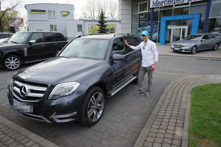Kamil Stoch i jego nowy mrcedes GLK