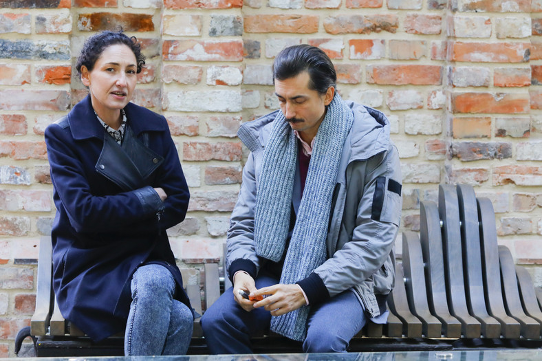 Monika Obara i Marcin Pempuś podczas spotkania z aktorami "The Office PL" (2023)