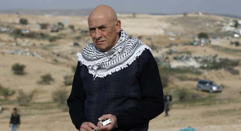 A file picture taken on January 18, 2017 shows Basel Ghattas in the unrecognised Bedouin village of Umm al-Hiran in the Negev desert