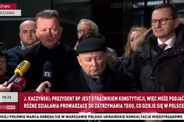 Mocne słowa Jarosława Kaczyńskiego. Politycy PiS pod Prokuraturą Krajową