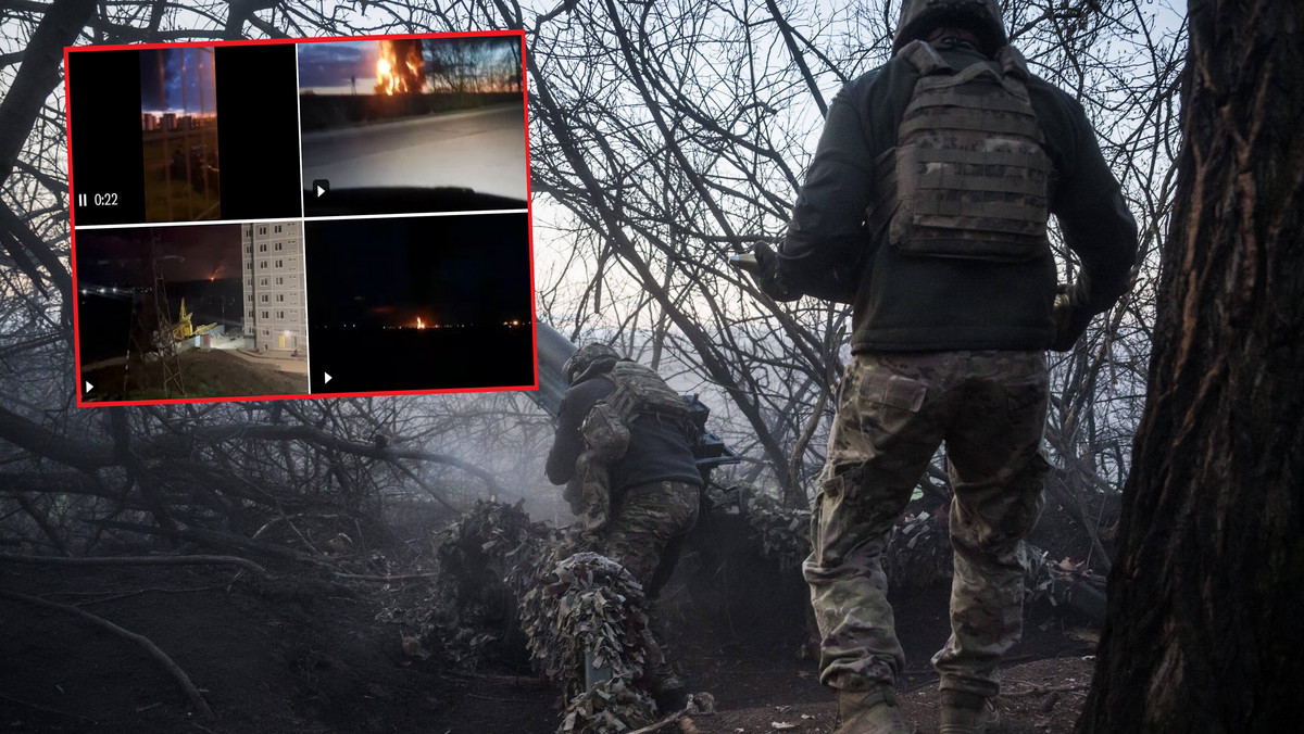 Ukraińskie drony w akcji. Rosyjska fabryka stali i składy ropy w ogniu [NAGRANIA]