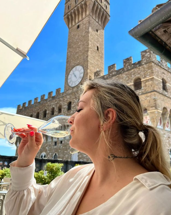 Simona Salátová na romantickom pobyte v Toskánsku. 