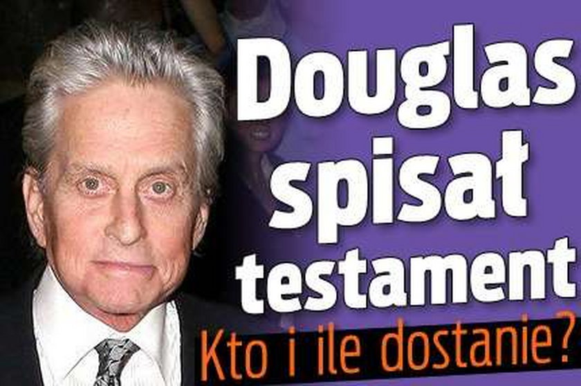 Douglas spisał testament. Kto i ile dostanie?