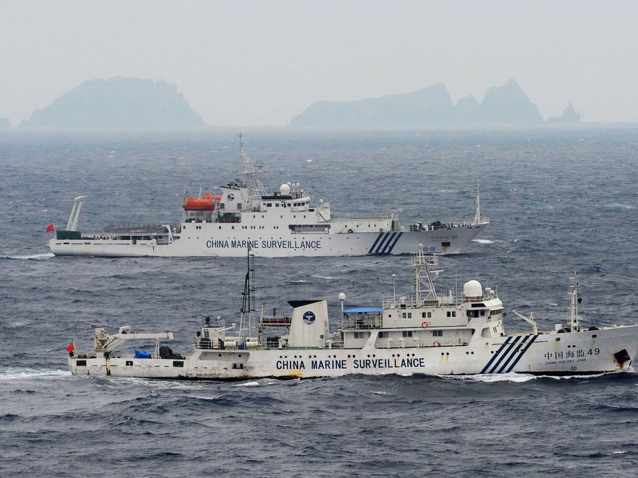 Chinese marine surveillance ships patrol the East China Sea.