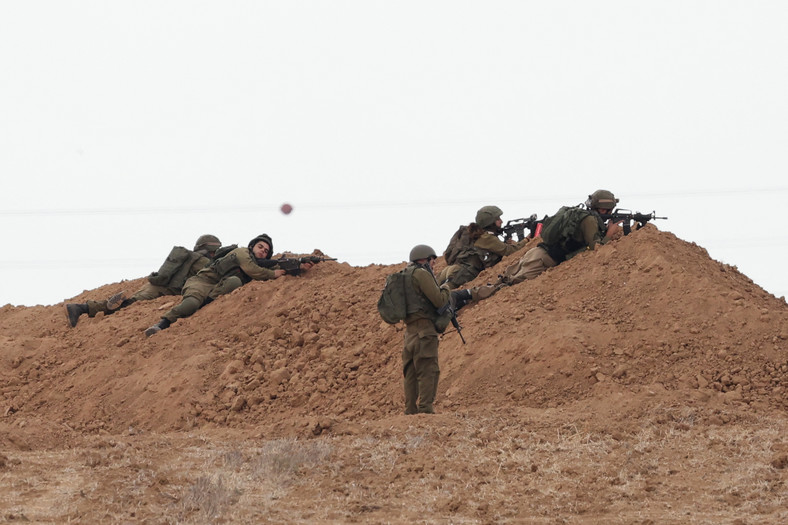Izraelscy żołnierze w pobliżu Strefy Gazy. 9 października 2023 r.
