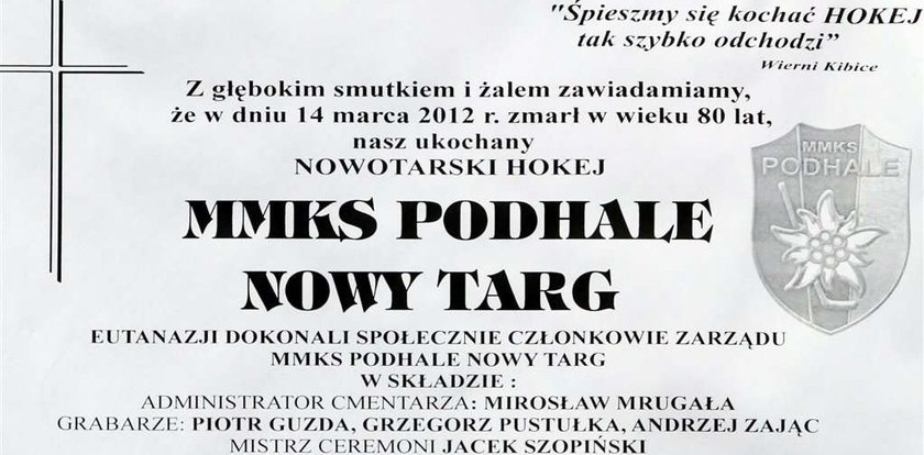 Pogrzebali klub, zapalili znicze