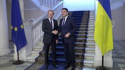 'Liczę na przedłużenie sankcji unijnych wobec Rosji'. Tusk z wizytą na Ukrainie