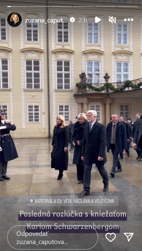 Na pohrebe bola aj Čaputová.