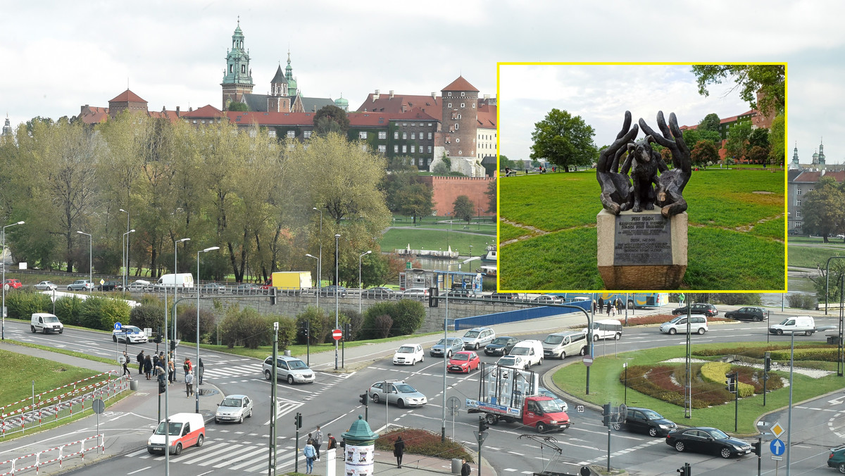 "Polski Hachiko" ma pomnik w centrum Krakowa. "Serce pękało na jego widok"