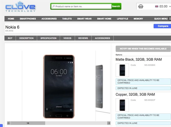 Nokia 6 prawdopodobnie nie pojawi się w Europie wcześniej niż w czerwcu