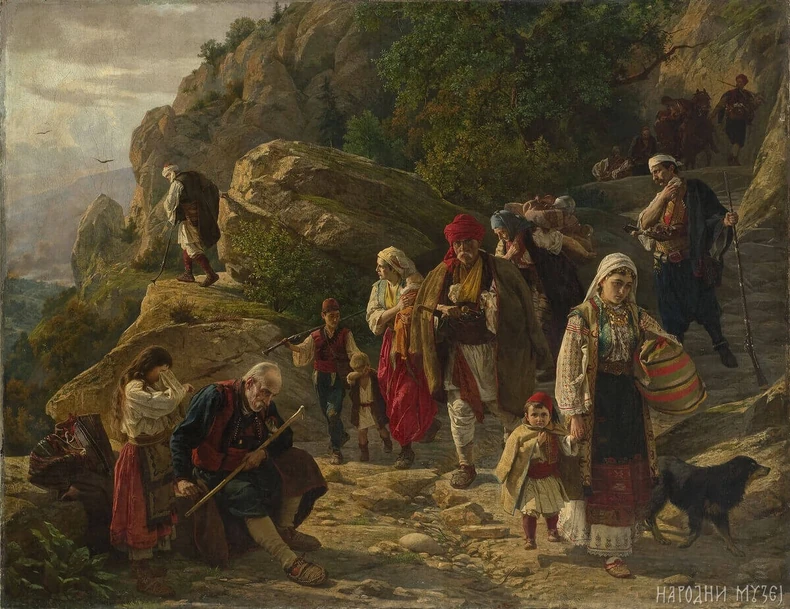 Uroš Predić, Hercegovački begunci