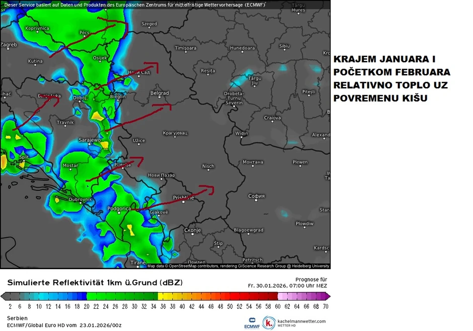 Čubrilo poručuje da će krajem januara i početkom februara biti relativno toplo