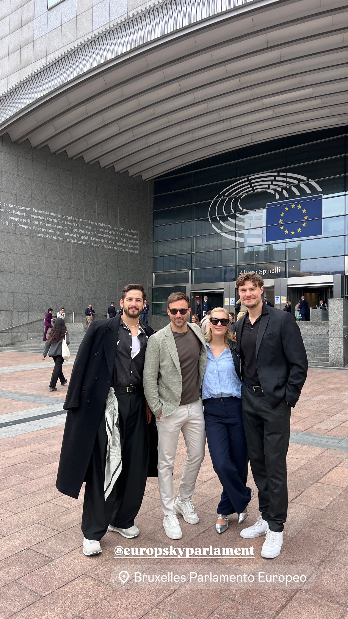 Jakub Jablonský, Ján Bakala, Marek Fašiang a Jana Majeská navštívili Európsky parlament.