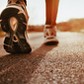 Running shoes closeup