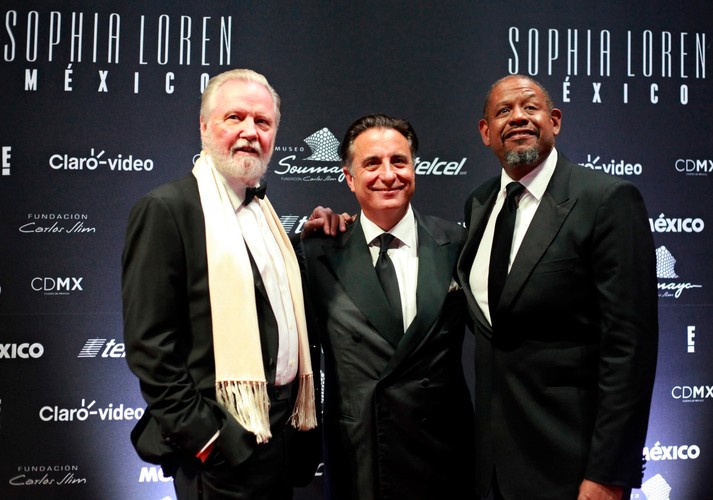 Jon Voight, Andy Garcia i Forest Whitaker na 80-tych urodzinach Sophii Loren