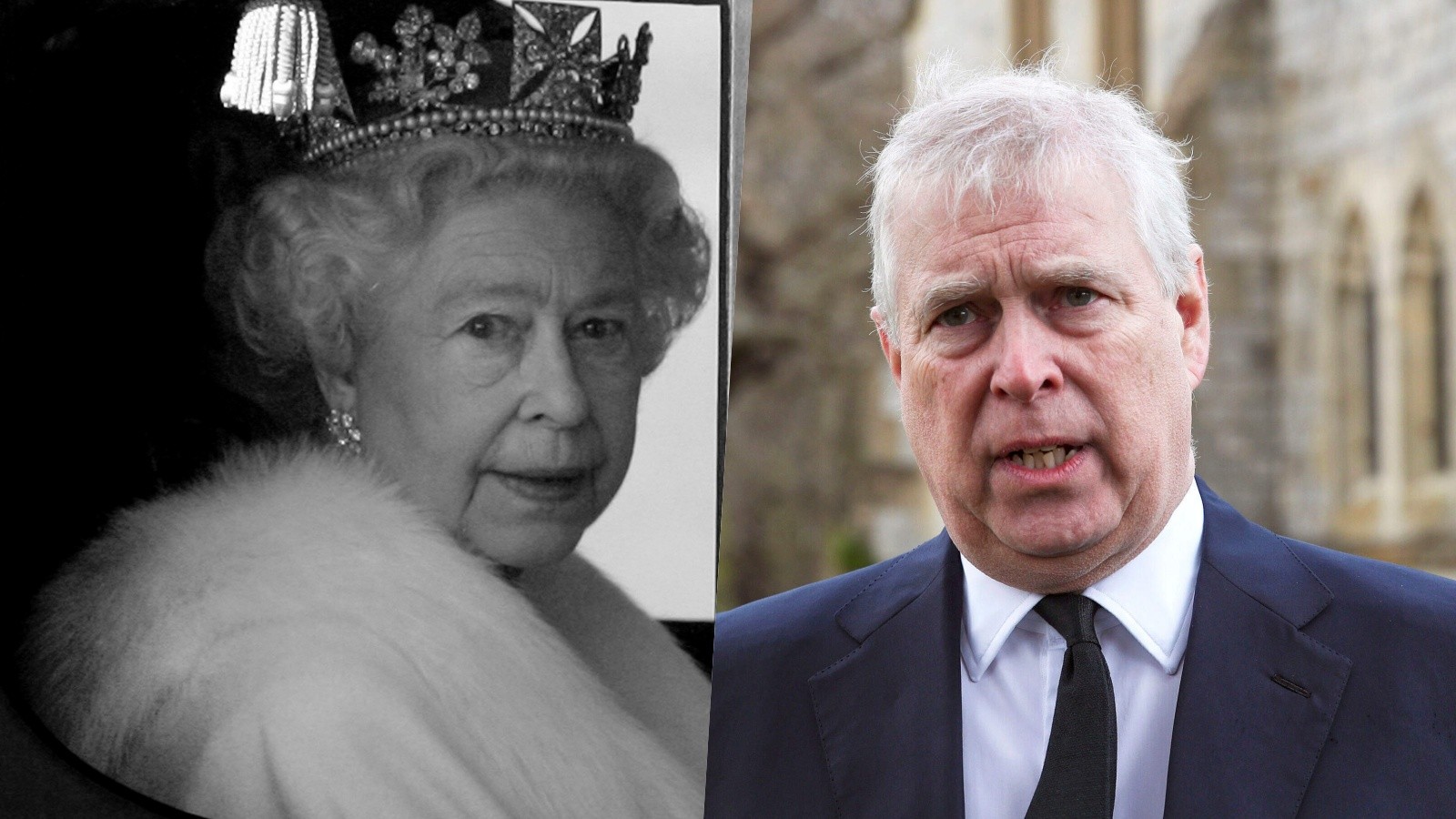 Zosnulá kráľovná Alžbeta II. a jej mladší syn Andrew Mountbatten-Windsor.