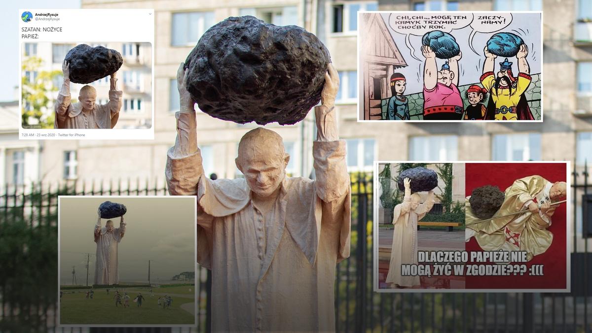 Internauci śmieją się z pomnika Jana Pawła II
