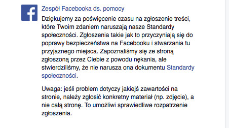 Tak wygląda to w praktyce- specyficzne standardy , fot. screen z Facebook