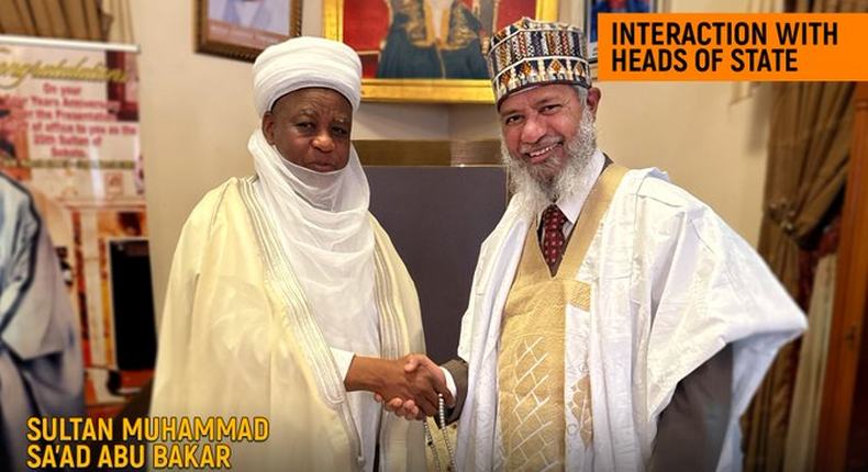 Sultan of Sokoto, Dr Sa'ad Abubakar and Zakir Naik. [Daily Trust]