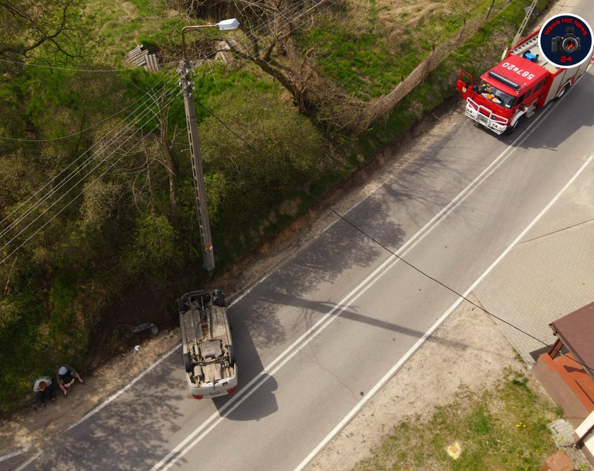 Wypadek w Cieciszewie. Kierowca uciekł, a potem... wrócił