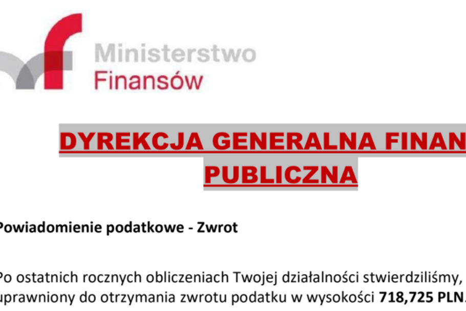 Oszuści wysyłają pismo podpisane rzekomo przez Mateusza Morawieckiego, „zastępcę rozjemcy podatkowego”