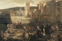 „Zaraza w Marsylii w 1771 r.,obraz Michela Serre (1658-1733)
