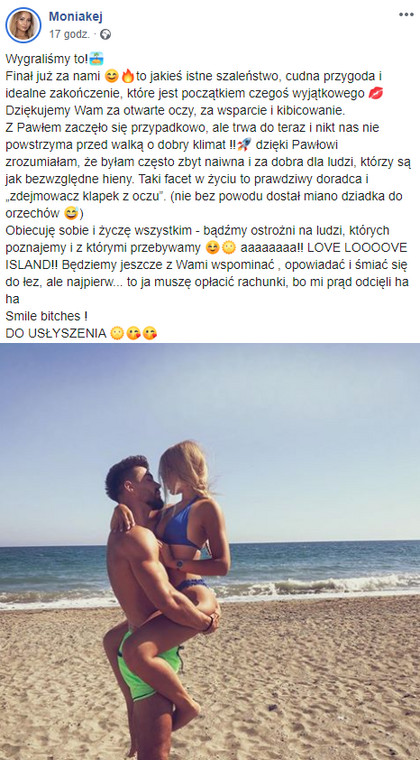 Monika Kozakiewicz na Facebooku