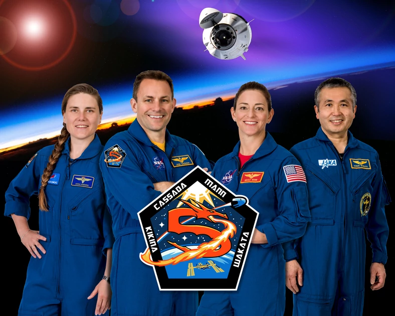 Astronauci misji SpaceX Crew-5 – od lewej Anna Kikina, Josh Cassada, Nicole Mann i Koichi Wakata