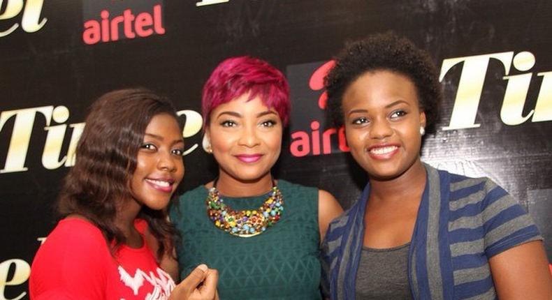 Linda Ejiofor and fans at the #MeetYourFavouriteTinselCast event in Lagos