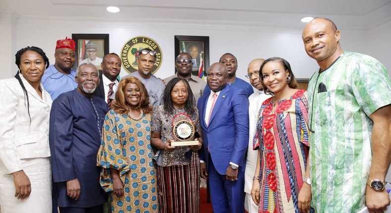 AMAA founder, Nollywood practitioners visit Governor Ambode 