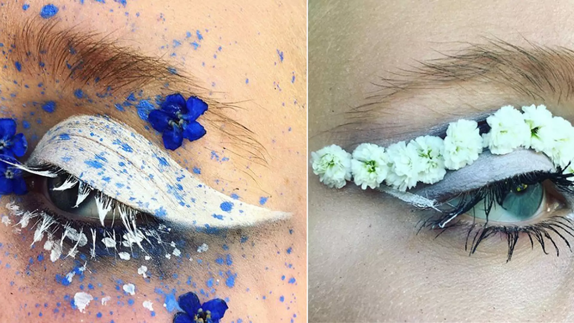 Makijaż z kwiatami na powiekach: może niepraktyczny, ale piękny!