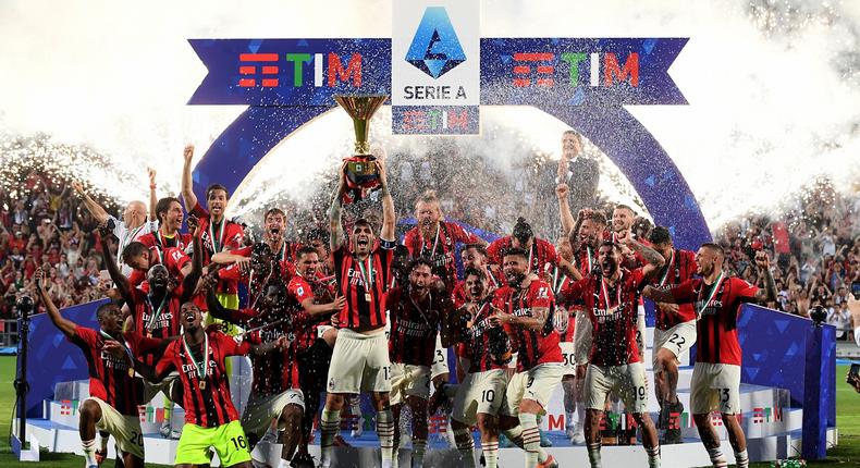 AC MILAN win 2022 Scudetto 