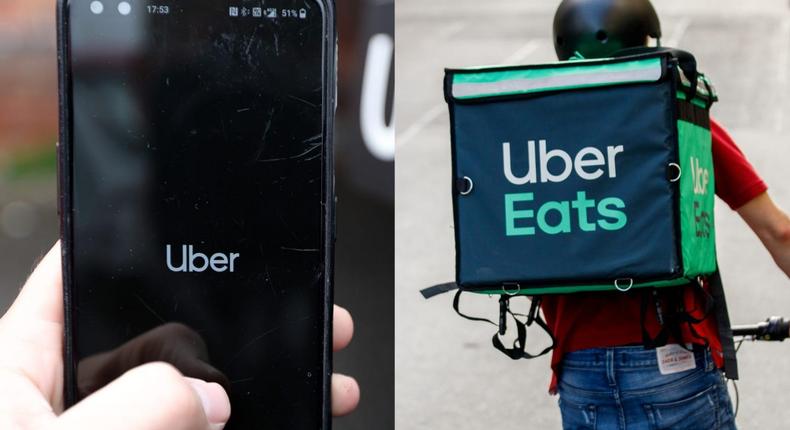 Some Uber and Uber Eats drivers say it's become harder to make money over the past year. Nathan Stirk(Left), Carsten Koall (Right), via Getty Images