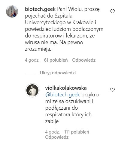 Viola Kołakowska dyskutowała z fanami na Instagramie