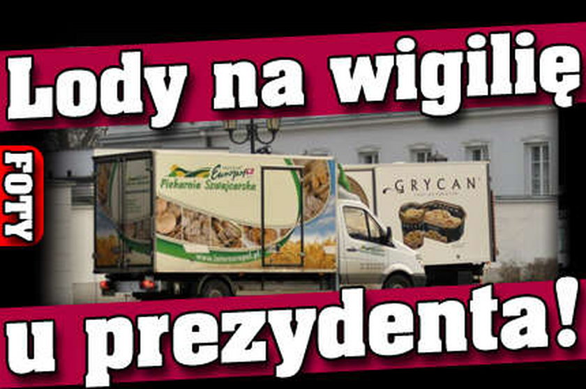 Lody na wigilię u prezydenta! FOTY