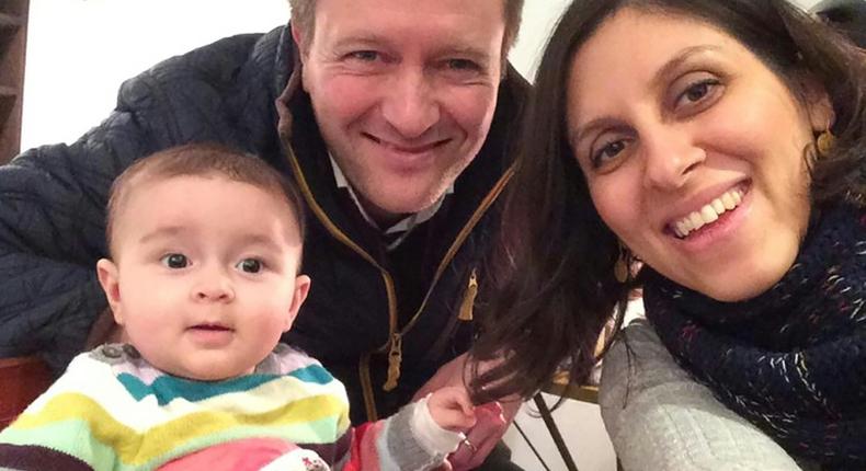 Nazanin Zaghari-Ratcliffe, pictured with her husband Richard and daughter Gabriella in 2016, has been given a temporary furlough from prison