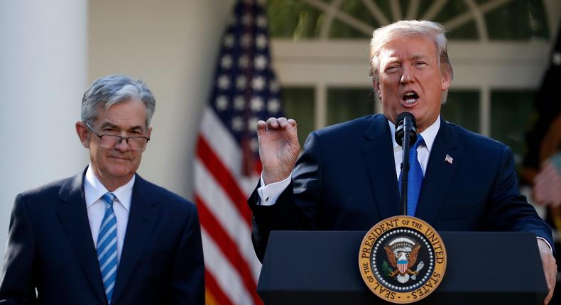 President Donald Trump announces Federal Reserve board member Jerome Powell as his nominee for the next chair of the Federal Reserve in the Rose Garden of the White House in Washington, Thursday, Nov. 2, 2017AP Photo/Alex Brandon